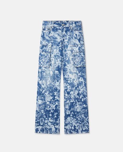 Animal Forest Print Cargo Jeans, Woman, , Size: 26 - Stella McCartney - Modalova