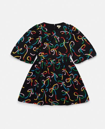 Kleid mit Puffaermeln und Schleifen-Print, Frau, , Größe: 2 - Stella McCartney - Modalova