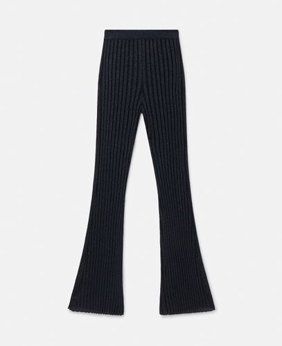 Hose aus Lurex-Rippstrick, Frau, , Größe: XS - Stella McCartney - Modalova