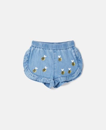 Bumblebee Embroidery Denim Shorts, Woman, , Size: 36m - Stella McCartney - Modalova