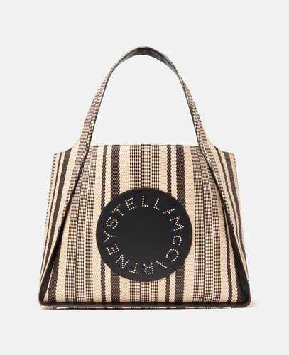 Stella Logo Striped Raffia Tote Bag, Woman - Stella McCartney - Modalova