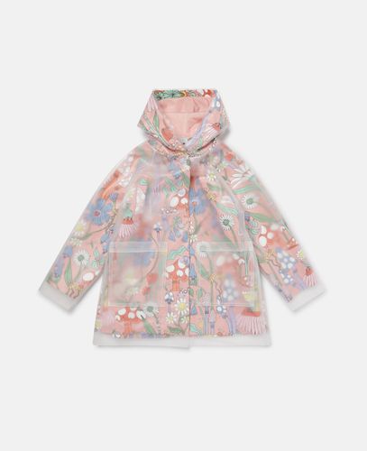 Woodland Print Hooded Raincoat, Woman, , Size: 6 - Stella McCartney - Modalova