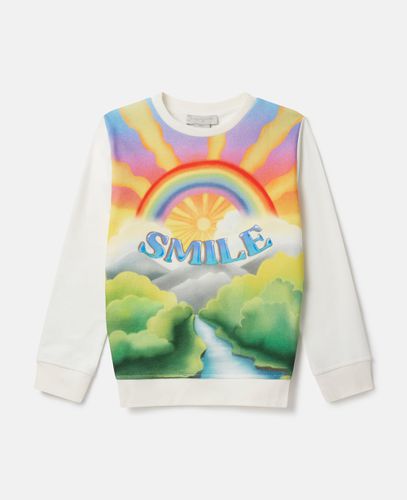 Smile Print Sweatshirt, Woman, , Size: 10 - Stella McCartney - Modalova