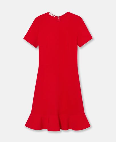 Abito Midi a Manica Corta con Volant, Donna, , Taglia: 40 - Stella McCartney - Modalova