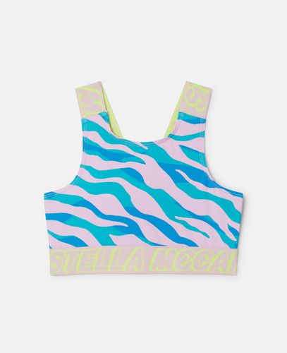 Zebra Print Crop Top, Donna, , Taglia: 12 - Stella McCartney - Modalova