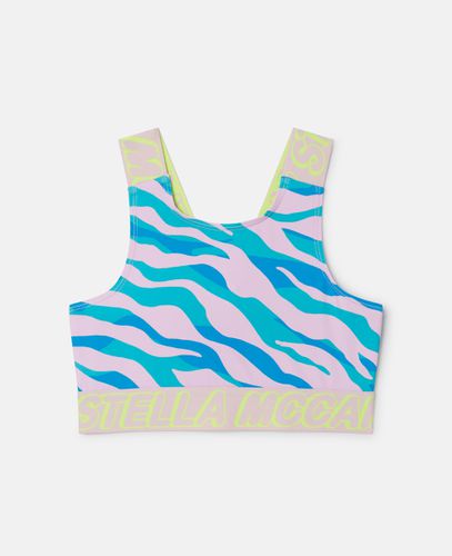 Zebra Print Crop Top, Donna, , Taglia: 14h - Stella McCartney - Modalova