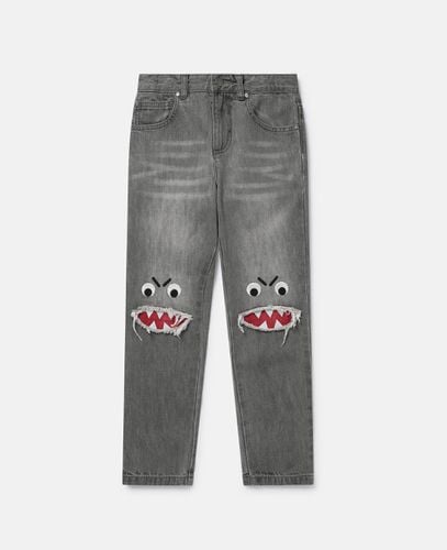 Shark Face Ripped Skinny Jeans, Donna, , Taglia: 4 - Stella McCartney - Modalova