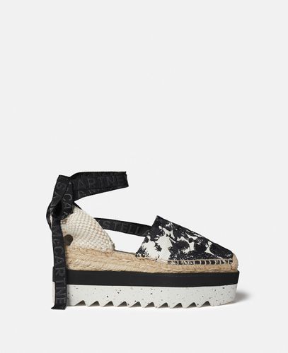 Espadrillas con platform e falena ricamata Gaia, Donna, /Écru, Taglia: 35 - Stella McCartney - Modalova