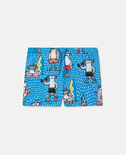 Shark Friends Swimming Trunks, Donna, , Taglia: 4 - Stella McCartney - Modalova