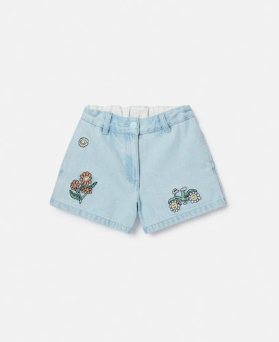 Woodland Friends Denim Shorts, Woman, , Size: 12 - Stella McCartney - Modalova