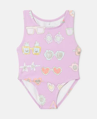 Sunglasses Doodle Print Swimsuit, Donna, , Taglia: 12m - Stella McCartney - Modalova