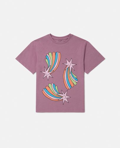 T-Shirt mit Sternschnuppen-Grafik, Frau, , Größe: 6 - Stella McCartney - Modalova