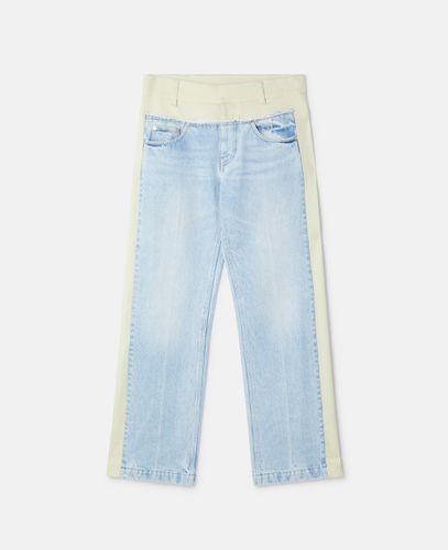 Jeans mit geradem Hosenbein und zweifarbigen Einsätzen, Frau, /, Größe: 28 - Stella McCartney - Modalova