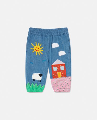 Farmyard Appliqué Joggers, Woman, , Size: 6m - Stella McCartney - Modalova