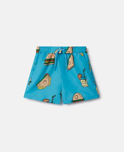 Veggie Sandwich Print Swim Shorts, Woman, , Size: 9m - Stella McCartney - Modalova