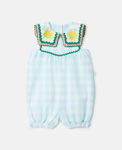 Sunshine Embroidery Gingham Romper, Donna, , Taglia: 3m - Stella McCartney - Modalova