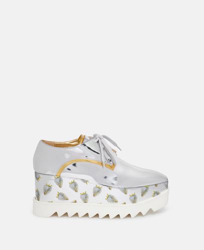 Elyse Metallic-Plateauschuhe mit Erdbeer-Print, Frau, /, Größe: 38h - Stella McCartney - Modalova