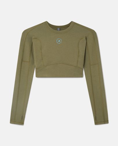 Kurzes TrueStrength Longsleeve-Yogatop, Frau, , Größe: XL - Stella McCartney - Modalova