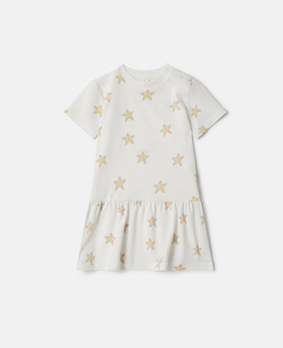 Abito con volants e stampa di stelline sorridenti di Stella, Donna, /, Taglia: 12m - Stella McCartney - Modalova