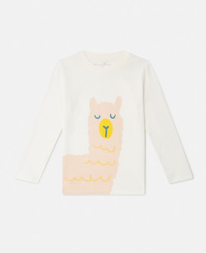 Maglietta a Maniche Lunghe con Grafica Alpaca, Donna, , Taglia: 2 - Stella McCartney - Modalova