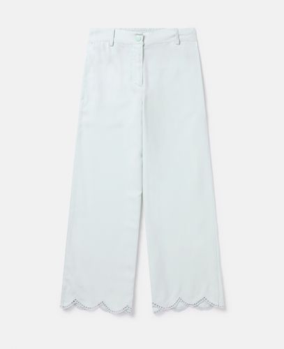 Scalloped Edge Wide Leg Trousers, Donna, , Taglia: 14 - Stella McCartney - Modalova