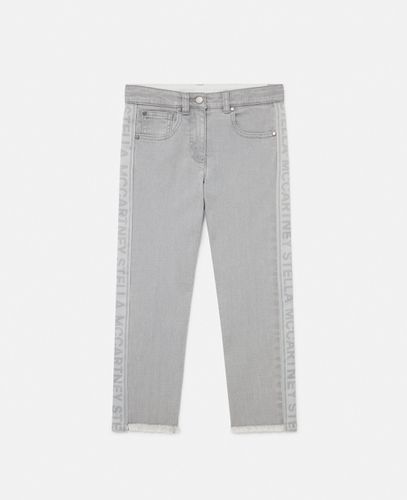 Branded Panel Denim Jeans, Donna, , Taglia: 4 - Stella McCartney - Modalova