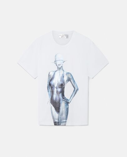 T-shirt oversize in cotone biologico con stampa Sexy Robot, Donna, , Taglia: L - Stella McCartney - Modalova