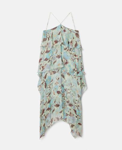 Neckholder-Kleid aus Seidenchiffon mit Lady Garden Print, Frau, /, Größe: 38 - Stella McCartney - Modalova