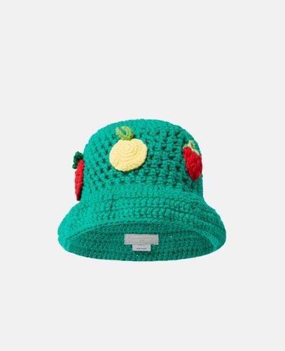 Cappello a Secchiello all'Uncinetto con Ricamo Frutti di Bosco, Donna, , Taglia: S - Stella McCartney - Modalova