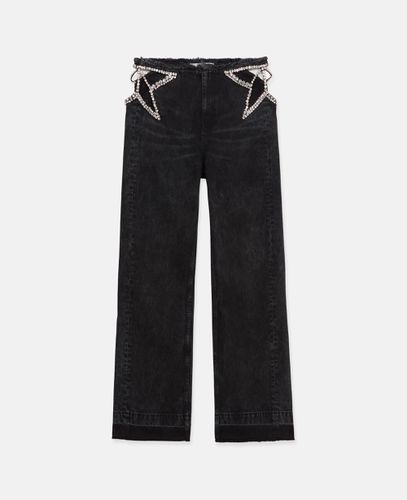 Jeans a vita bassa Star con cut-out, Donna, , Taglia: 26 - Stella McCartney - Modalova