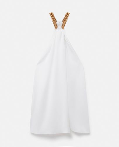 Top in Satin con Collo Incrociato con Catena, Donna, , Taglia: 36 - Stella McCartney - Modalova