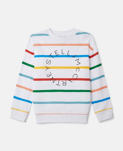 Logo Striped Sweatshirt, Woman, , Size: 5 - Stella McCartney - Modalova