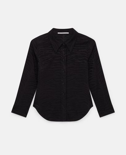 Camicia con Maniche Corte e Stampa Tigre, Donna, , Taglia: 36 - Stella McCartney - Modalova