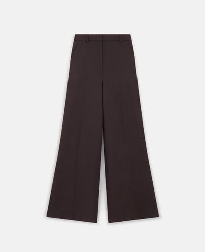 Pantaloni in Lana a Gamba Larga e a Vita Alta, Donna, , Taglia: 36 - Stella McCartney - Modalova