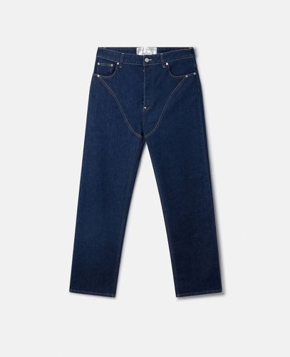 Platinum Dream Jeans mit mittelhohem Bund, geradem Hosenbein und Stickerei, Frau, , Größe: L - Stella McCartney - Modalova