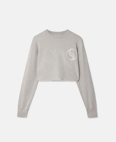 S-Wave Sweatshirt mit kurzer Passform, Frau, , Größe: M - Stella McCartney - Modalova