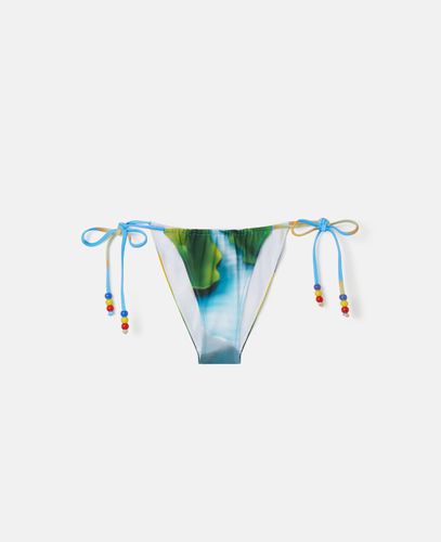 Slip bikini con stampa Smile e laccetti laterali, Donna, , Taglia: S - Stella McCartney - Modalova