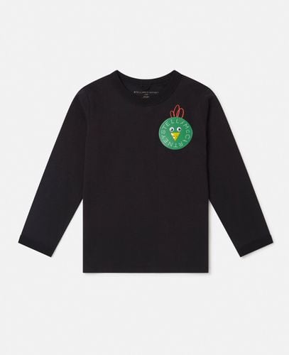 Maglietta a Maniche Lunghe con Logo Gallina, Donna, , Taglia: 3 - Stella McCartney - Modalova