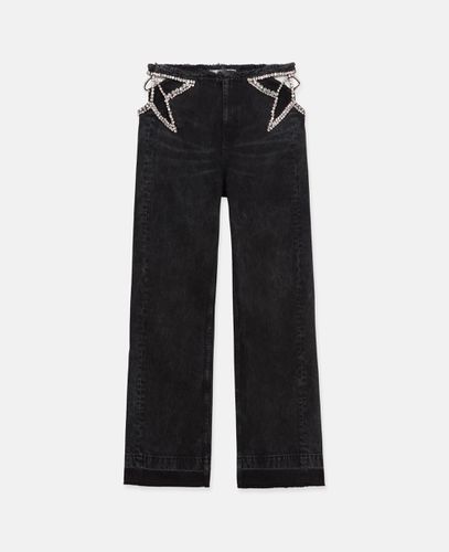 Low-Rise-Jeans mit Stern-Cut-outs, Frau, -, Größe: 26 - Stella McCartney - Modalova