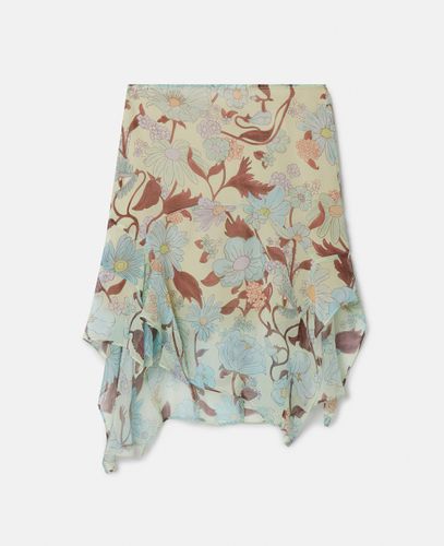 Gonna in chiffon di seta con stampa Lady Garden, Donna, , Taglia: 42 - Stella McCartney - Modalova