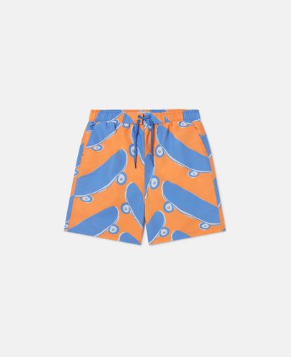 Pantaloncini da Mare con Stampa Skateboard, Donna, /, Taglia: 8 - Stella McCartney - Modalova