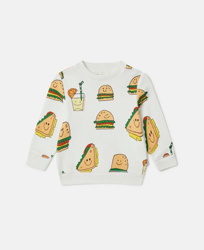 Felpa con stampa Silly Sandwich, Donna, , Taglia: 24m - Stella McCartney - Modalova