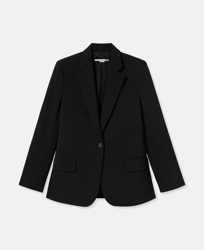 Slim Fit Boyfriend Blazer aus Wollflanell, Frau, , Größe: 36 - Stella McCartney - Modalova