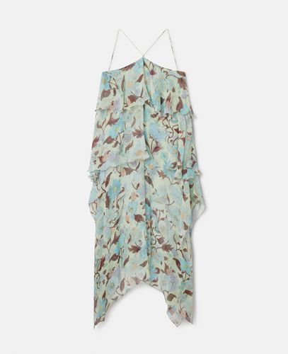 Neckholder-Kleid aus Seidenchiffon mit Lady Garden Print, Frau, /, Größe: 36 - Stella McCartney - Modalova