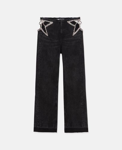 Low-Rise-Jeans mit Stern-Cut-outs, Frau, -, Größe: 25 - Stella McCartney - Modalova