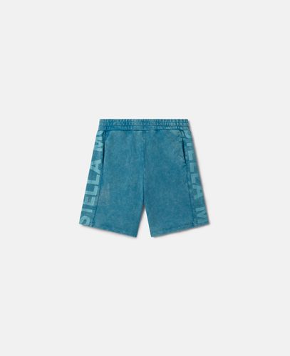 Logo Tape Acid Wash Jersey Shorts, Donna, , Taglia: 6 - Stella McCartney - Modalova