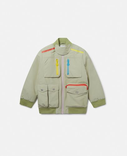 Multi-Pocket-Jacke mit hohem Halsausschnitt, Frau, , Größe: 5 - Stella McCartney - Modalova