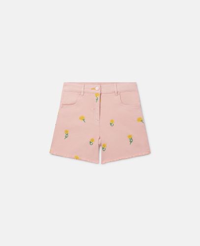 Sunflower Print Denim Shorts, Woman, , Size: 5 - Stella McCartney - Modalova
