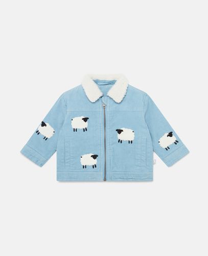 Sheep Pattern Denim Jacket, Woman, , Size: 12m - Stella McCartney - Modalova