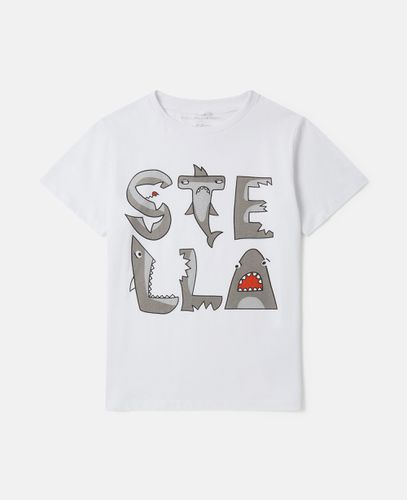 STELLA' Shark Print T-Shirt, Donna, , Taglia: 2 - Stella McCartney - Modalova